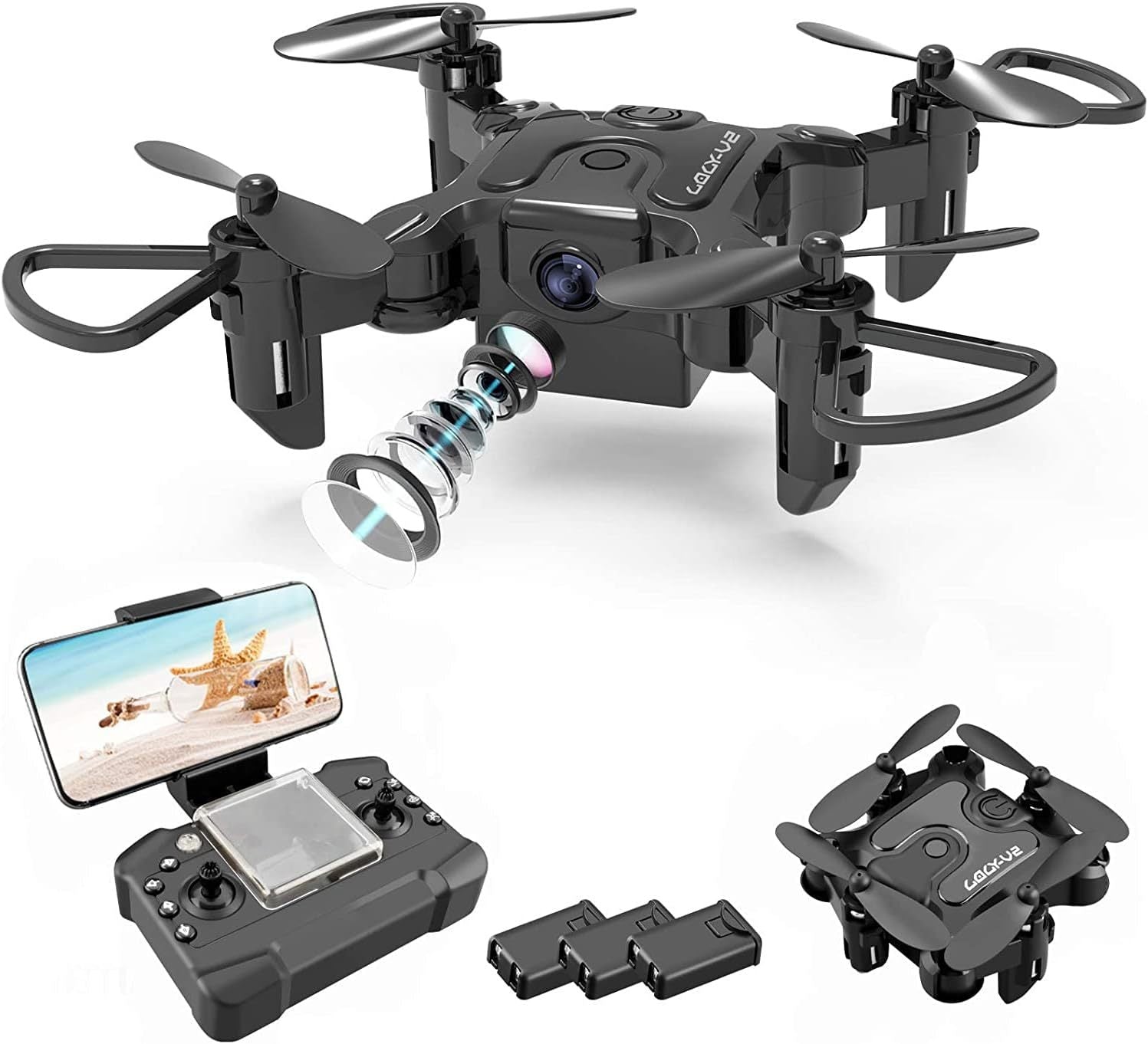 Mini Drone Selfie WiFi FPV – Caméra HD & Bras Pliables