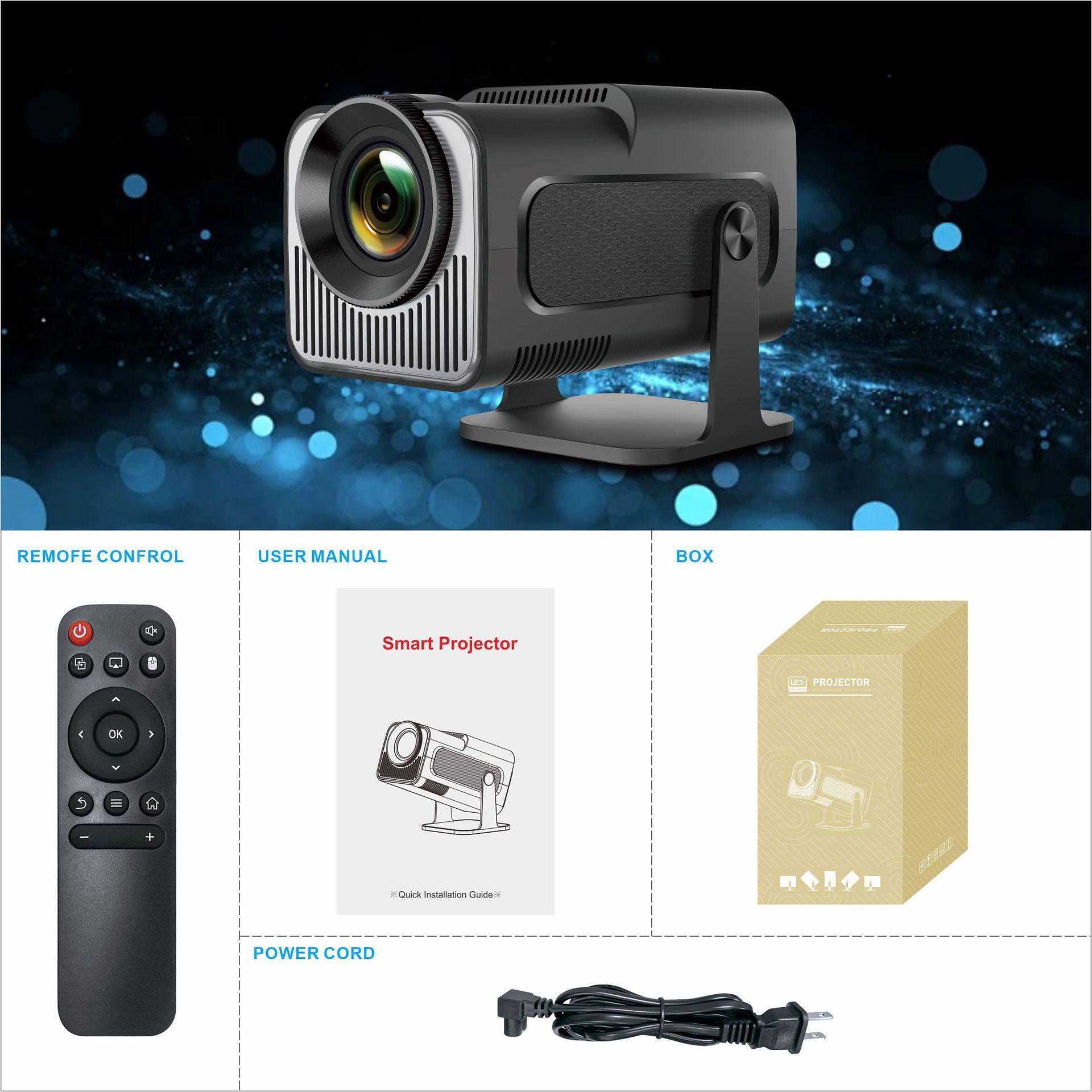 Mini Projector Portable Projector 4K Decoder - Bluethooth & Airplay