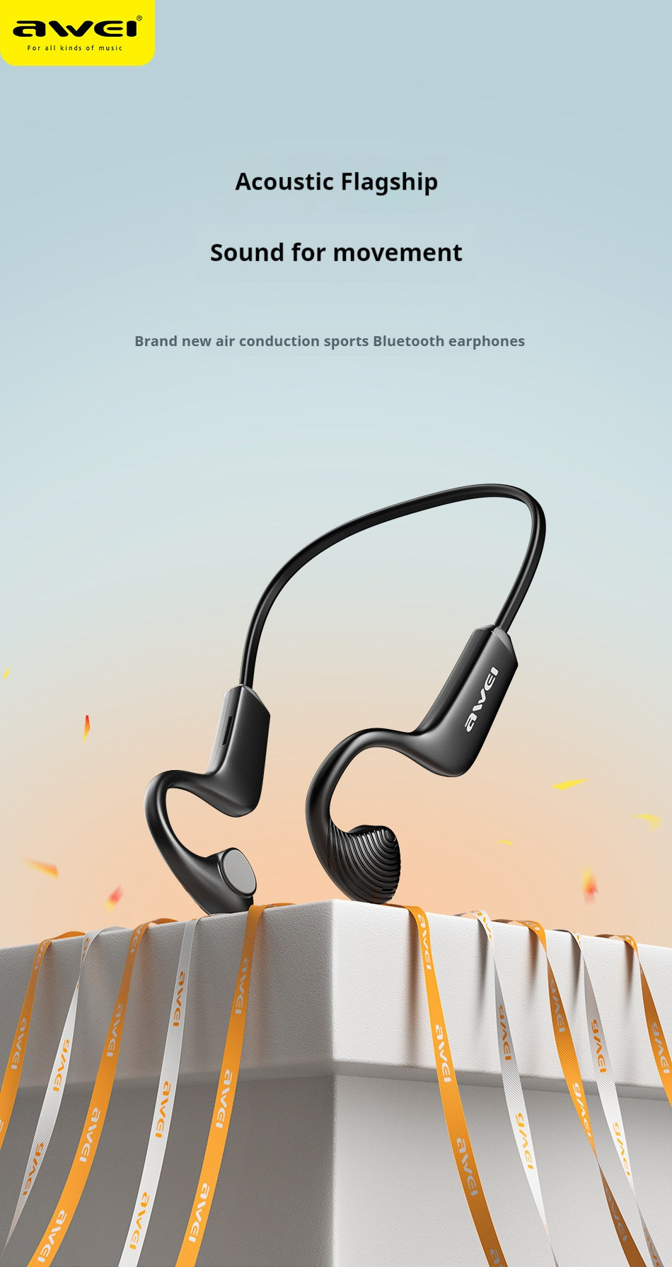 Casque Sport Bluetooth AWEI à Conduction Osseuse