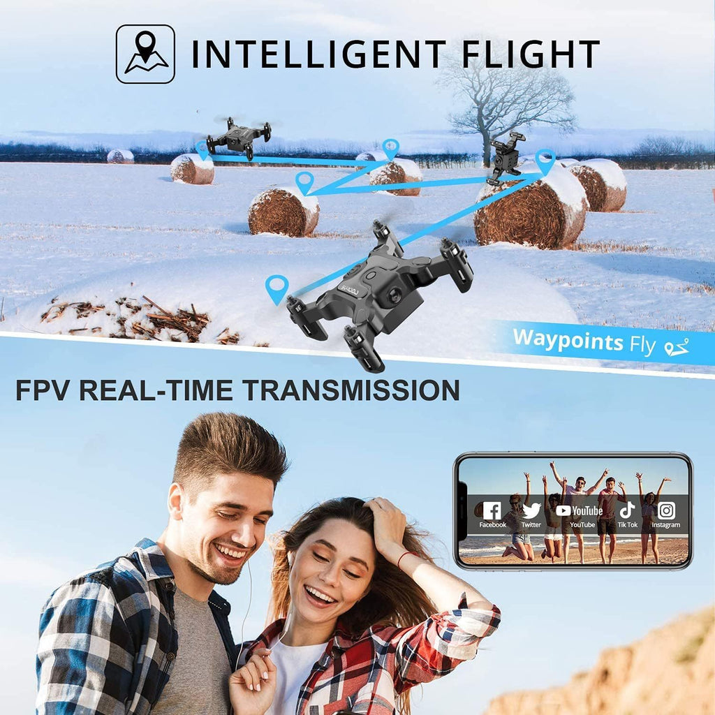 Mini Drone Selfie WiFi FPV – Caméra HD & Bras Pliables