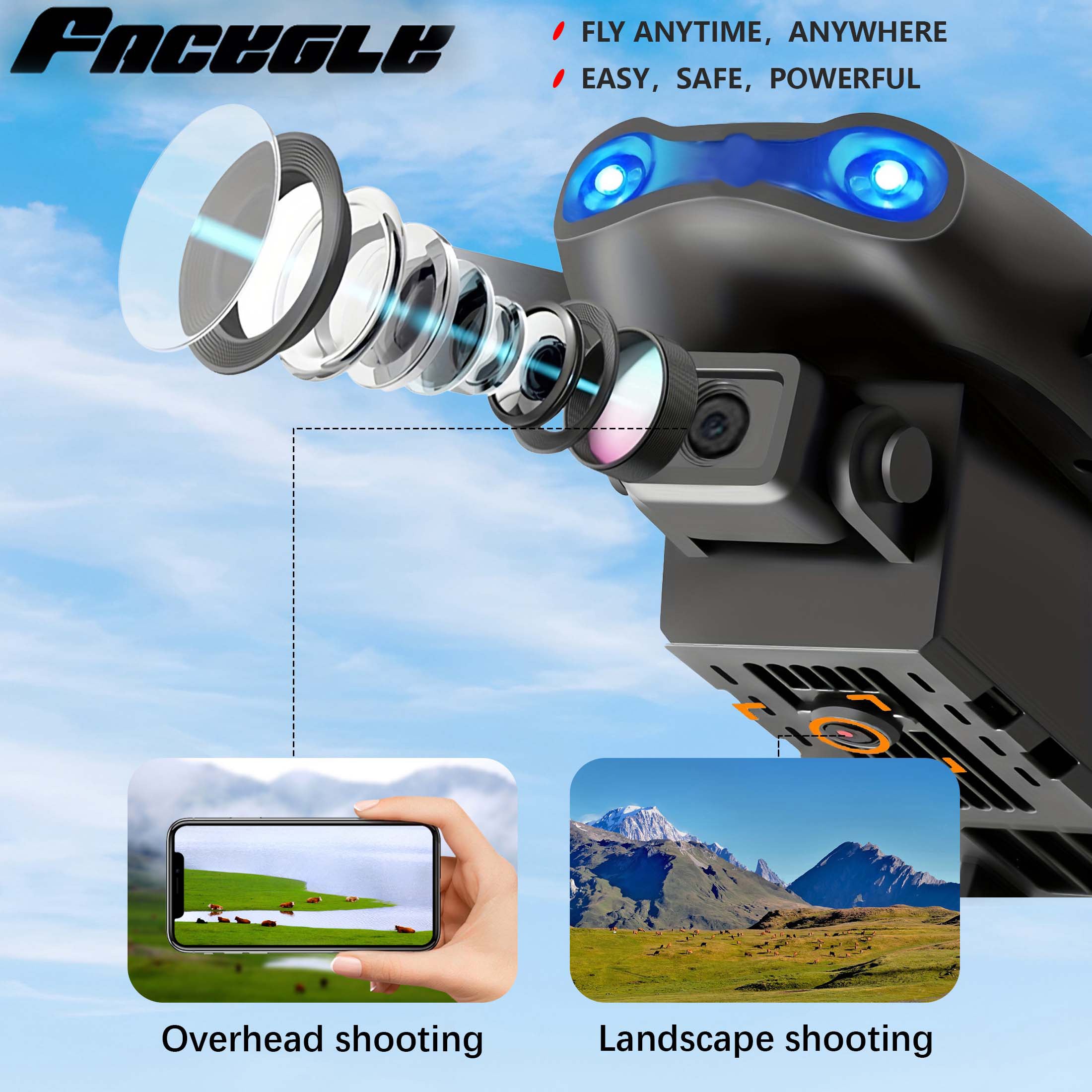 Mini Drone E99 -Double caméra HD & Contrôle à distance